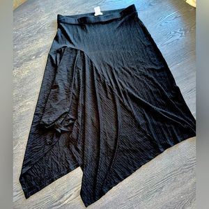 Westport Black Layered Asymmetrical Skirt Medium